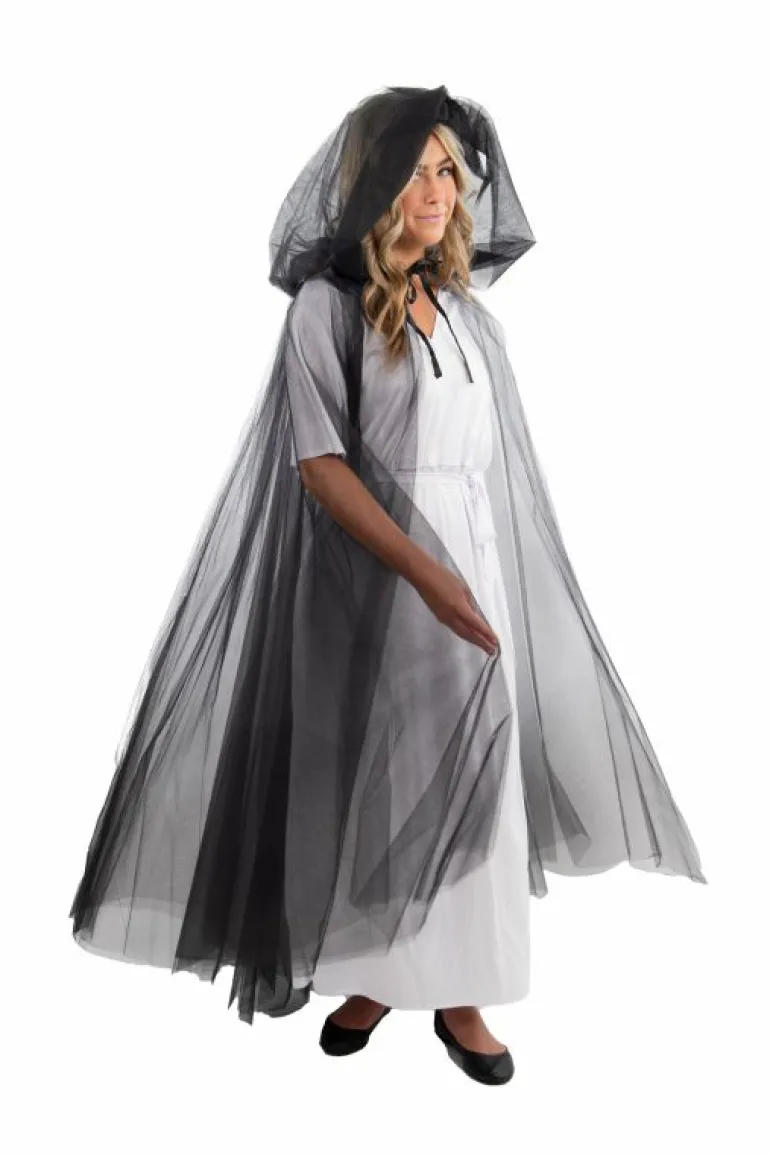 Cloaks-Little Adventures, LLC Adult Black Tulle Cloak