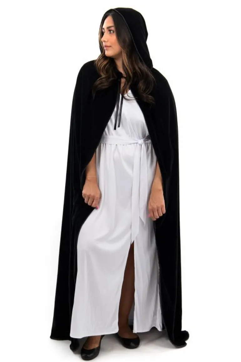 Cloaks-Little Adventures, LLC Adult Black Velvet Cloak