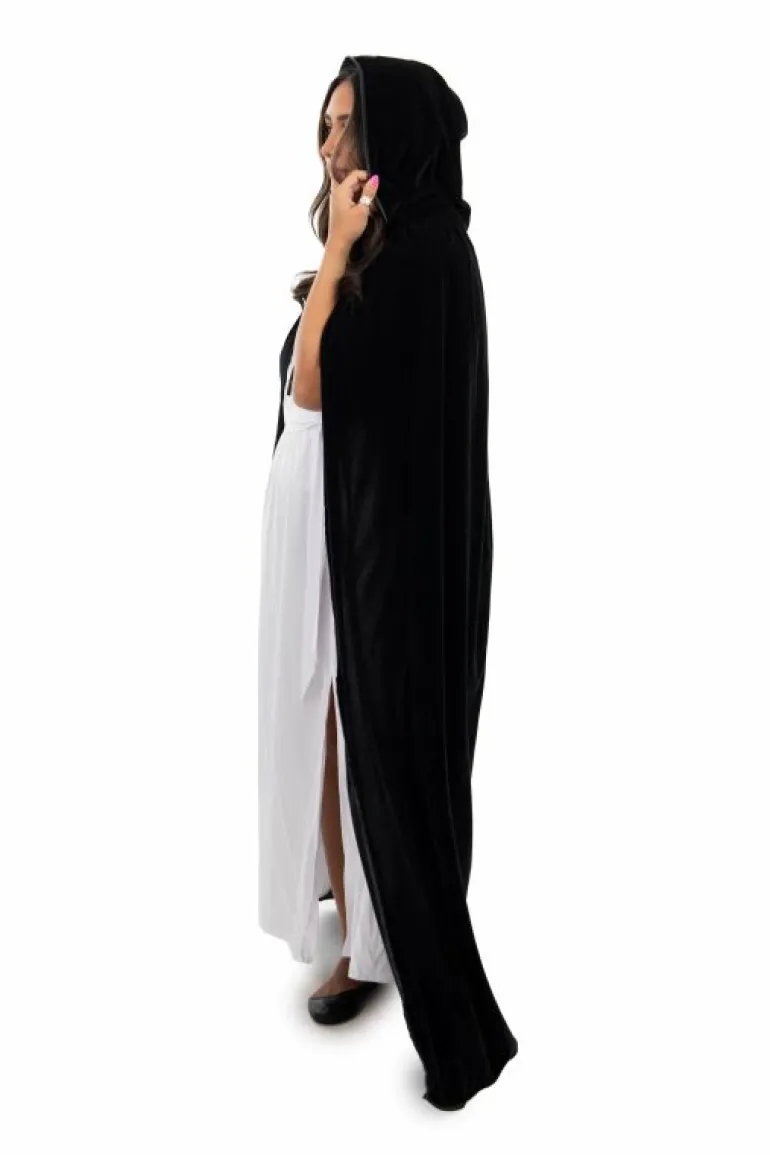 Cloaks-Little Adventures, LLC Adult Black Velvet Cloak