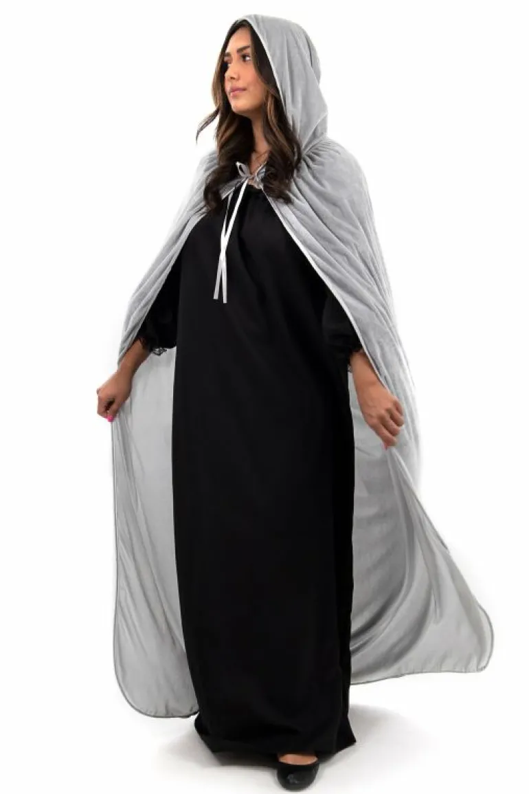 Cloaks-Little Adventures, LLC Adult Grey Velvet Cloak