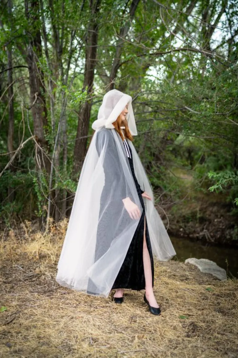 Cloaks-Little Adventures, LLC Adult Ivory Tulle Cloak
