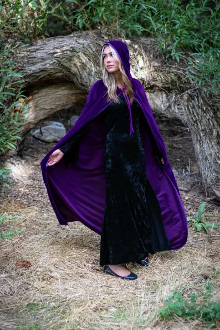 Cloaks-Little Adventures, LLC Adult Purple Velvet Cloak