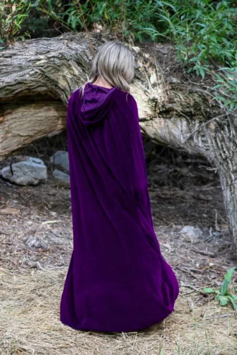 Cloaks-Little Adventures, LLC Adult Purple Velvet Cloak