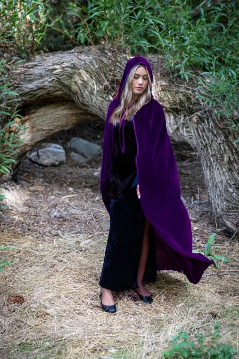 Cloaks-Little Adventures, LLC Adult Purple Velvet Cloak