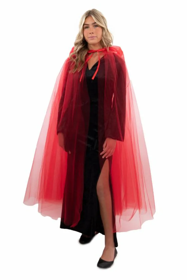 Cloaks-Little Adventures, LLC Adult Red Tulle Cloak
