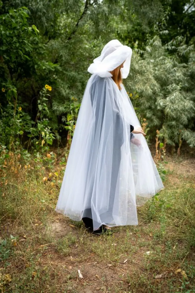 Cloaks-Little Adventures, LLC Adult White Tulle Cloak