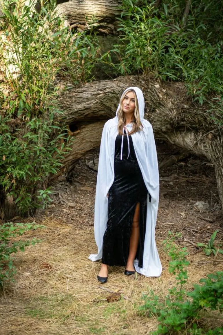 Cloaks-Little Adventures, LLC Adult White Velvet Cloak