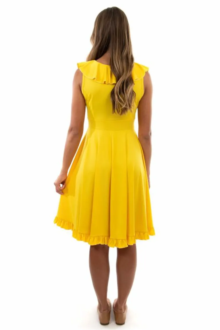 Twirl Dresses | Princess Dresses-Little Adventures, LLC Adult Yellow Beauty Twirl Dress