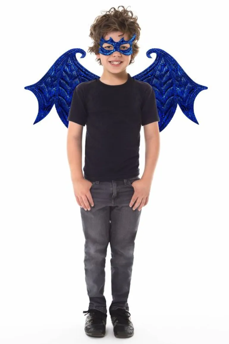 Accessories | Knights & Dragons-Little Adventures, LLC Blue Dragon Wing & Mask Set