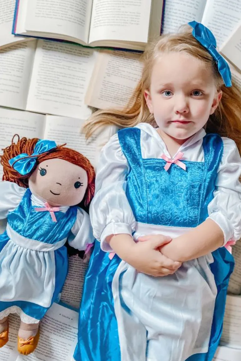 Doll Dress Ups-Little Adventures, LLC Doll Dress Beauty Day Dress with Hair Bow