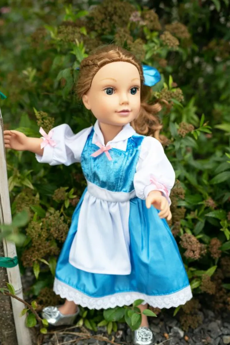 Doll Dress Ups-Little Adventures, LLC Doll Dress Beauty Day Dress with Hair Bow