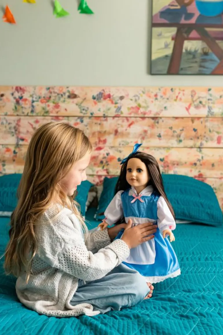 Doll Dress Ups-Little Adventures, LLC Doll Dress Beauty Day Dress with Hair Bow
