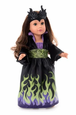 Doll Dress Ups-Little Adventures, LLC Doll Dress Dragon Queen with Soft Crown