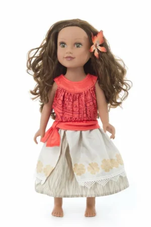 Doll Dress Ups-Little Adventures, LLC Doll Dress Island Princess w/Hair Clip