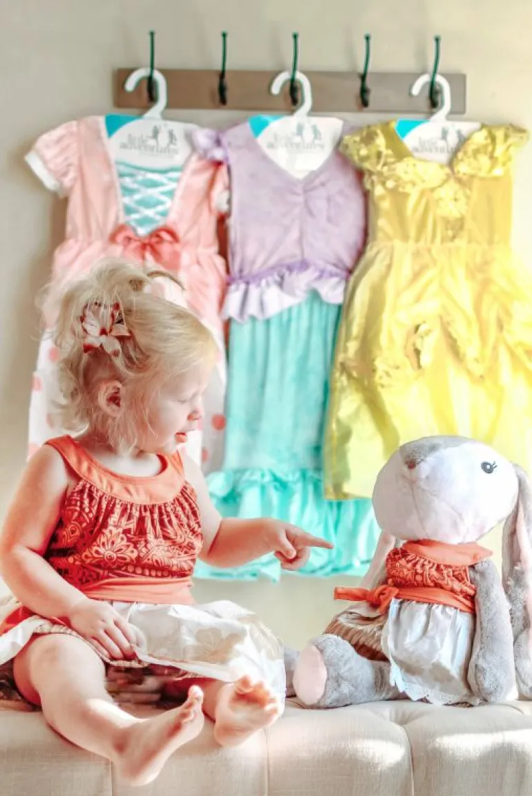 Doll Dress Ups-Little Adventures, LLC Doll Dress Island Princess w/Hair Clip