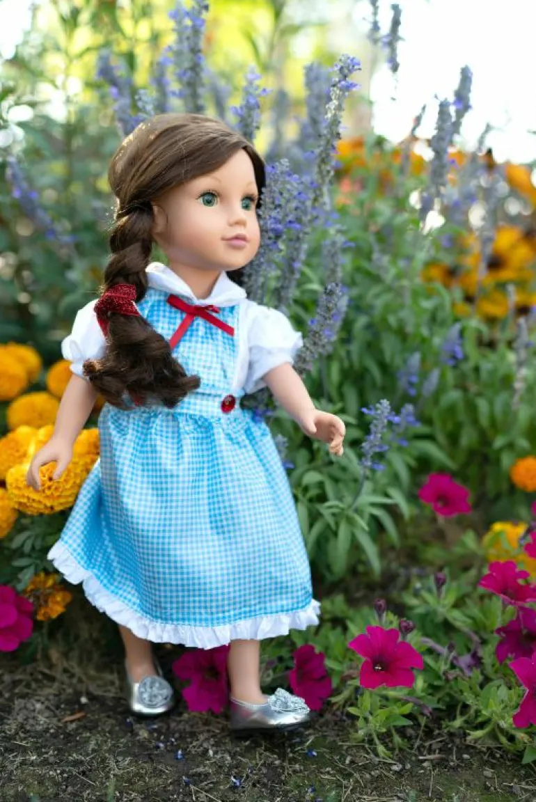 Doll Dress Ups-Little Adventures, LLC Doll Dress Kansas Girl with Bows