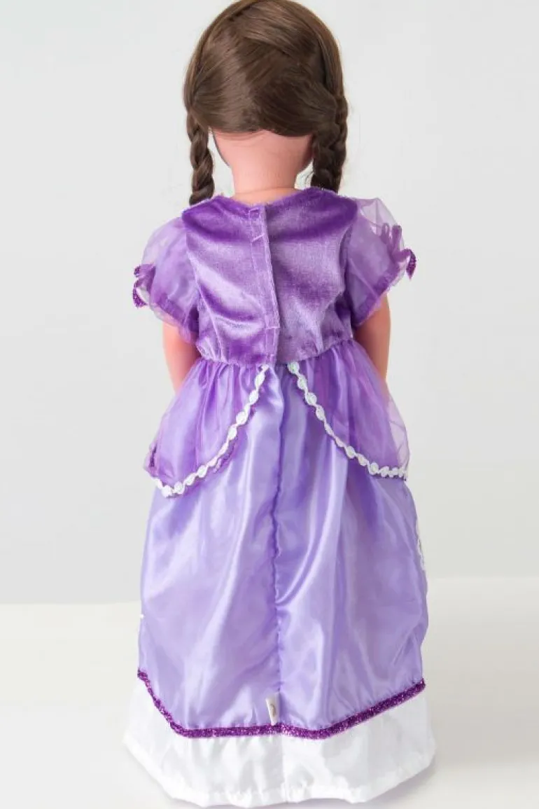 Doll Dress Ups-Little Adventures, LLC Doll Dress Purple Amulet Princess