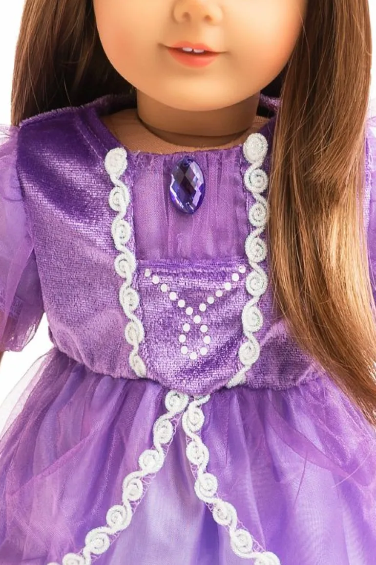 Doll Dress Ups-Little Adventures, LLC Doll Dress Purple Amulet Princess