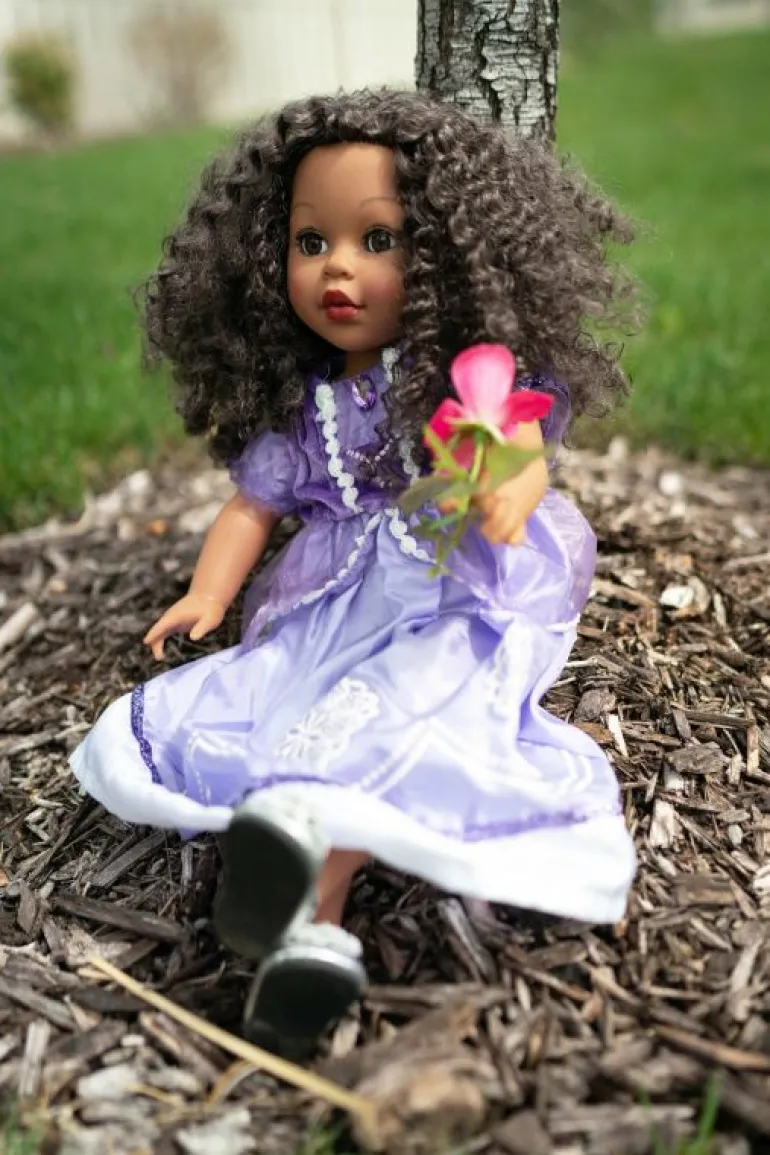 Doll Dress Ups-Little Adventures, LLC Doll Dress Purple Amulet Princess