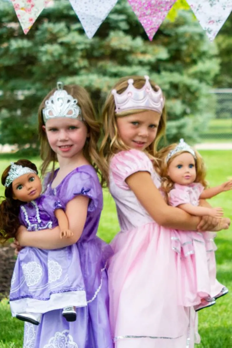 Doll Dress Ups-Little Adventures, LLC Doll Dress Purple Amulet Princess