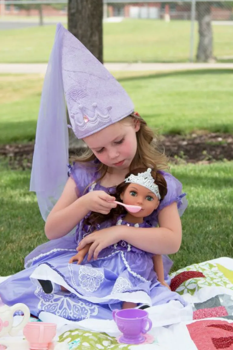 Doll Dress Ups-Little Adventures, LLC Doll Dress Purple Amulet Princess
