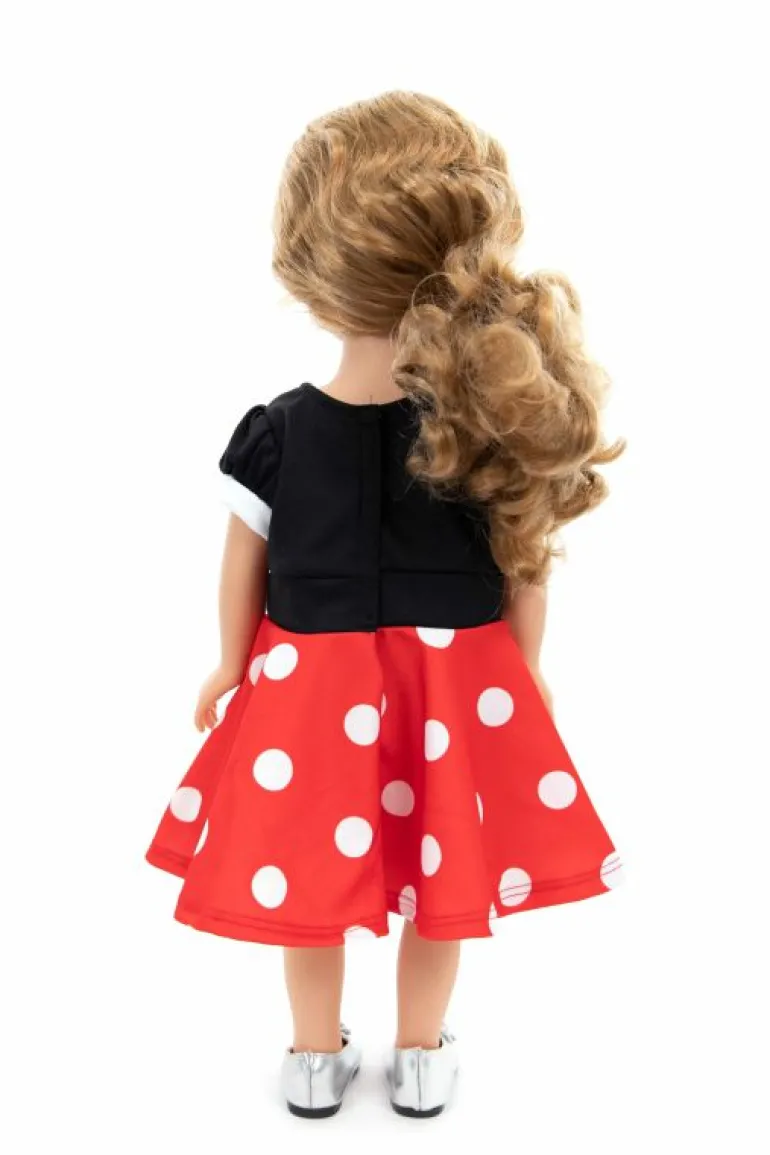 Doll Dress Ups-Little Adventures, LLC Doll Dress Retro Polka Dot Twirl