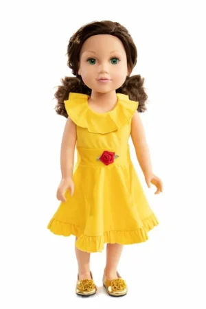 Doll Dress Ups-Little Adventures, LLC Doll Dress Yellow Beauty Twirl