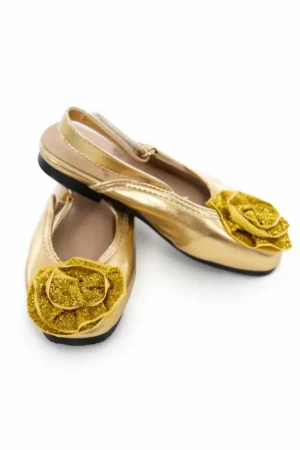 Accessories-Little Adventures, LLC Gold Sparkle Shoes