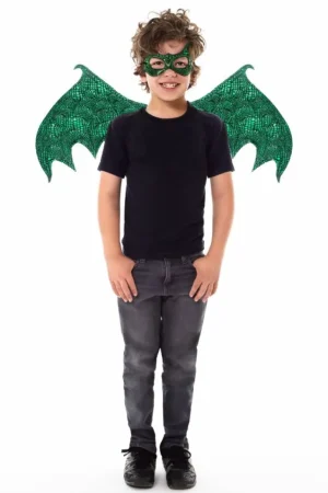 Accessories | Knights & Dragons-Little Adventures, LLC Green Dragon Wing & Mask Set