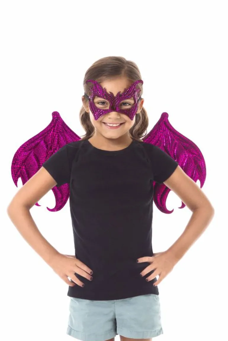 Accessories | Knights & Dragons-Little Adventures, LLC Magenta Dragon Wings & Mask Set
