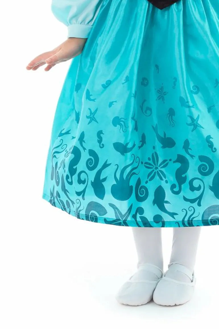 Traditional Dress Ups-Little Adventures, LLC Mermaid Day Dress with Bow
