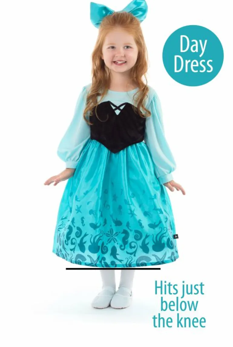 Traditional Dress Ups-Little Adventures, LLC Mermaid Day Dress with Bow
