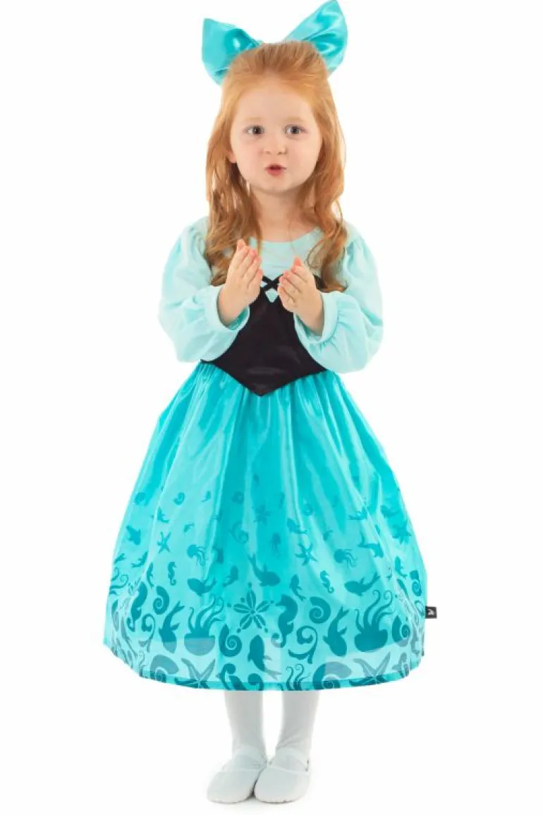Traditional Dress Ups-Little Adventures, LLC Mermaid Day Dress with Bow