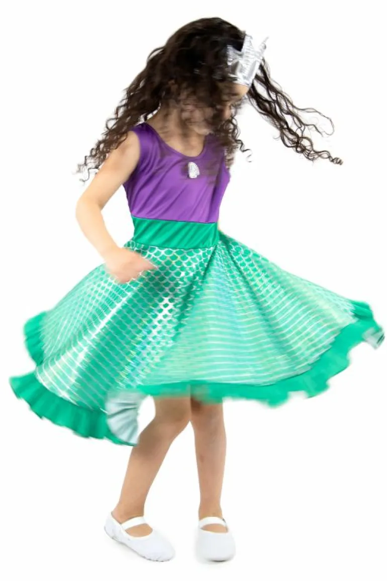 Twirl Dresses-Little Adventures, LLC Mermaid Twirl Dress