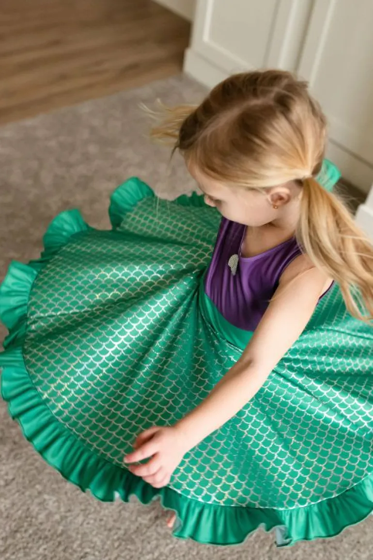 Twirl Dresses-Little Adventures, LLC Mermaid Twirl Dress