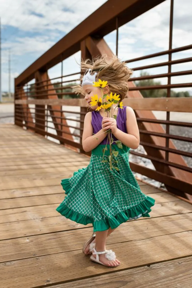 Twirl Dresses-Little Adventures, LLC Mermaid Twirl Dress