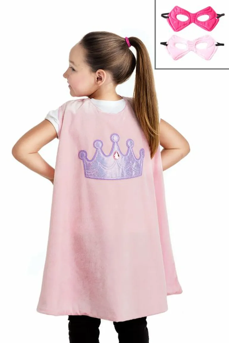 Cloaks | Super Hero-Little Adventures, LLC Pink Crown Cape & Mask Set