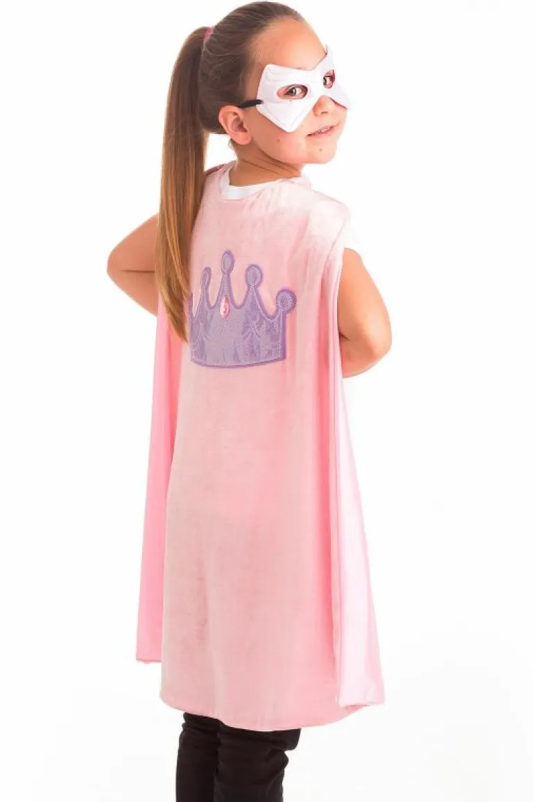 Cloaks | Super Hero-Little Adventures, LLC Pink Crown Cape & Mask Set
