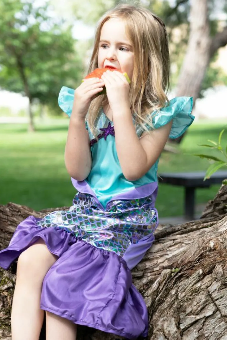 Traditional Dress Ups-Little Adventures, LLC Purple Sparkle Mermaid