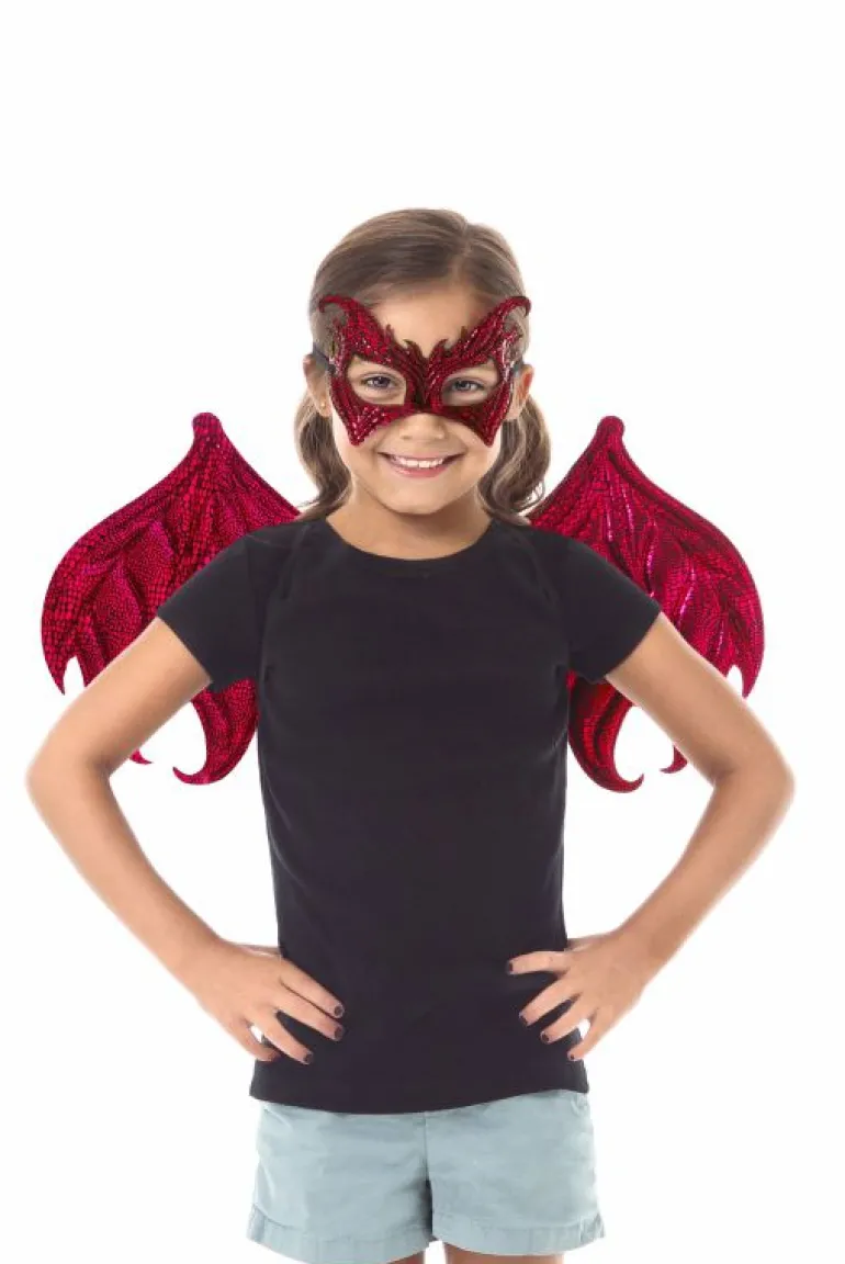 Accessories | Knights & Dragons-Little Adventures, LLC Red Dragon Wing & Mask Set