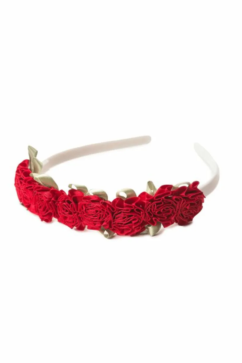 Accessories-Little Adventures, LLC Red Flower Headband