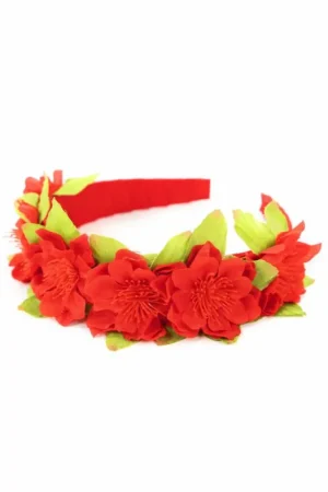 Accessories-Little Adventures, LLC Scarlet Flower Headband