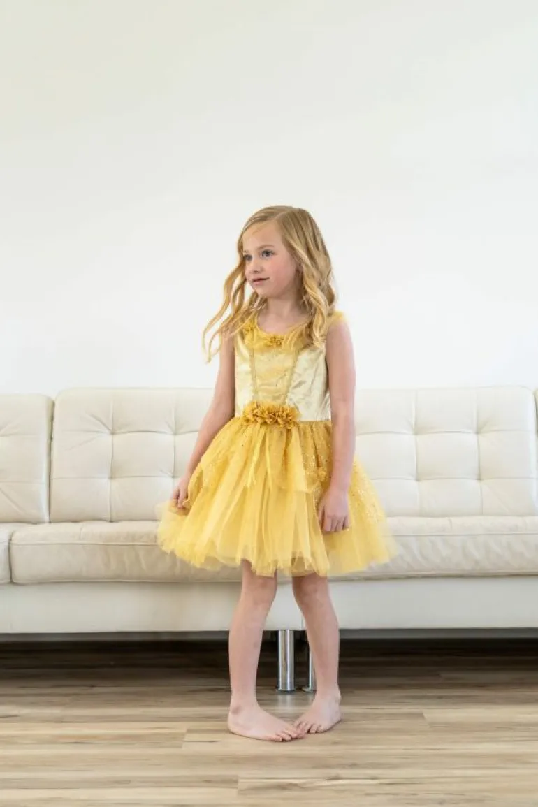 Party Dresses-Little Adventures, LLC Vintage Yellow Beauty Party Dress